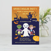 Halloween Kostuum Jongen Verjaardagsfeest Kaart (Staand voorkant)