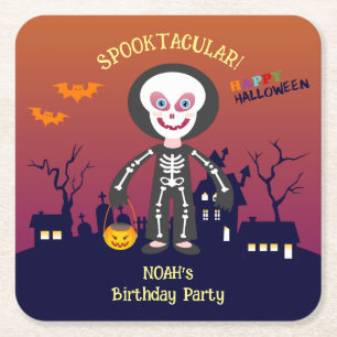 Halloween Kostuum Jongen Verjaardagsfeest Kartonnen Onderzetters