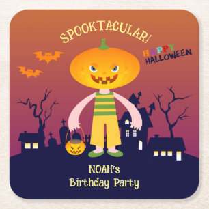 Halloween Kostuum Jongen Verjaardagsfeest Kartonnen Onderzetters