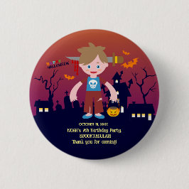 Halloween Kostuum Jongen Verjaardagsfeest Ronde Button 5,7 Cm