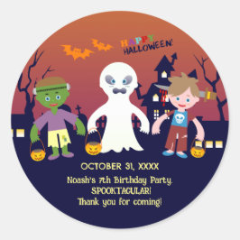 Halloween Kostuum Jongen Verjaardagsfeest Ronde Sticker