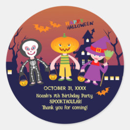 Halloween Kostuum Jongen Verjaardagsfeest Ronde Sticker