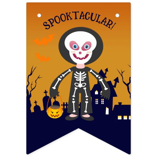 Halloween Kostuum Jongen Verjaardagsfeest Vlaggetjes (Eerste vlag)