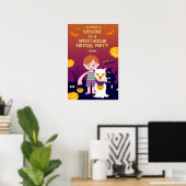 Halloween Kostuum Jongen Verjaardagsfeestje Poster (Thuiskantoor)