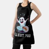 Halloween Kostuum Kapper Ghost Haarstylist I' Schort (Insitu)