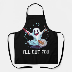 Halloween Kostuum Kapper Ghost Haarstylist I' Schort