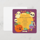 Halloween Kostuum Kids Verjaardagsfeestje Feestdagenkaart (Voorkant / Achterkant)