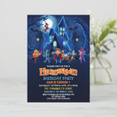 Halloween Kostuum Kids Verjaardagsfeestje Kaart (Staand voorkant)