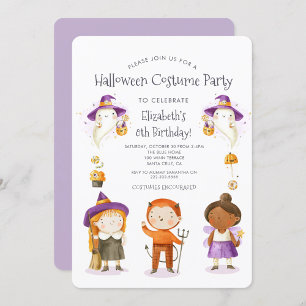 Halloween Kostuum Kids Verjaardagsfeestje Kaart