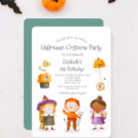 Halloween Kostuum Kids Verjaardagsfeestje Kaart<br><div class="desc">Halloween Kostuum Kids Verjaardagsfeestje</div>