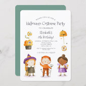 Halloween Kostuum Kids Verjaardagsfeestje Kaart