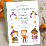 Halloween Kostuum Kids Verjaardagsfeestje Kaart<br><div class="desc">Halloween Kostuum Kids Verjaardagsfeestje</div>