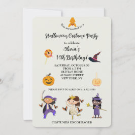 Halloween Kostuum Kids Verjaardagsfeestje Kaart