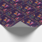 Halloween Kostuum Kleurrijk Feest De los Muertos Cadeaupapier (Hoek)