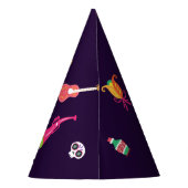 Halloween Kostuum Kleurrijk Feest De los Muertos Feesthoedjes (Achterkant)