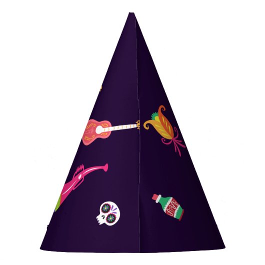 Halloween Kostuum Kleurrijk Feest De los Muertos Feesthoedjes (Achterkant)