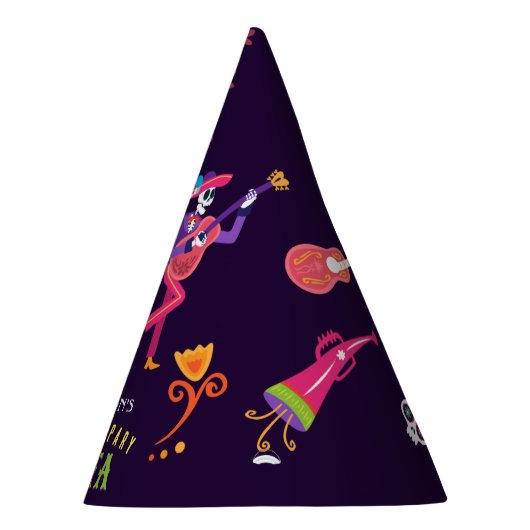 Halloween Kostuum Kleurrijk Feest De los Muertos Feesthoedjes (Rechts)