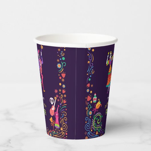 Halloween Kostuum Kleurrijk Feest De los Muertos Papieren Bekers (Rechts)