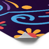 Halloween Kostuum Kleurrijk Feest De los Muertos Poster (Hoek)