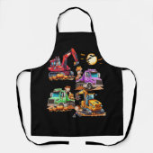 Halloween kostuum kraan vrachtwagen pompoen constr schort (Voorkant)