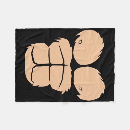 Halloween kostuum leuk aap gorilla borst pak ha fleece deken (Voorkant (Horizontaal))