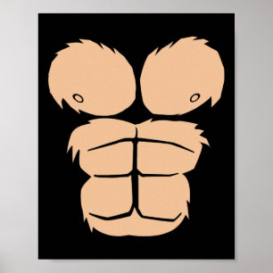 Halloween kostuum leuk aap gorilla borst pak ha poster