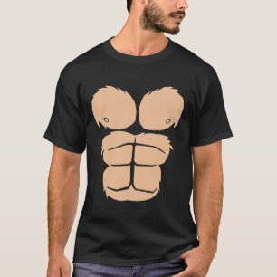 Halloween kostuum leuk aap gorilla borst pak ha t-shirt