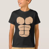 Halloween kostuum leuk aap gorilla borst pak ha t-shirt (Voorkant)