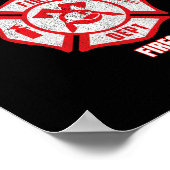 Halloween kostuum leuk brandweerman Ik heb branden Poster (Hoek)