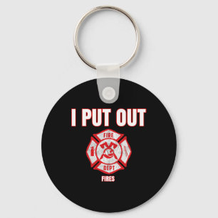 Halloween kostuum leuk brandweerman Ik heb branden Sleutelhanger