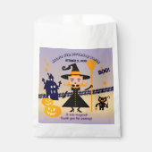 Halloween kostuum meisje heks verjaardagsfeestje bedankzakje (Voorkant)