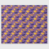 Halloween kostuum meisje heks verjaardagsfeestje cadeaupapier (Vlak)