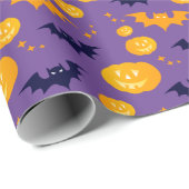 Halloween kostuum meisje heks verjaardagsfeestje cadeaupapier (Rol Hoek)