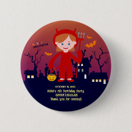 Halloween kostuum meisje verjaardagsfeestje ronde button 5,7 cm