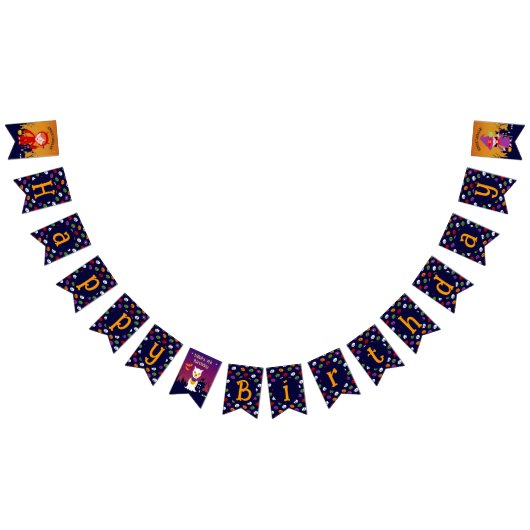 Halloween kostuum meisje verjaardagsfeestje vlaggetjes (Alle)