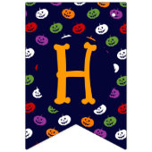 Halloween kostuum meisje verjaardagsfeestje vlaggetjes (Tweede vlag)