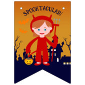 Halloween kostuum meisje verjaardagsfeestje vlaggetjes (Eerste vlag)