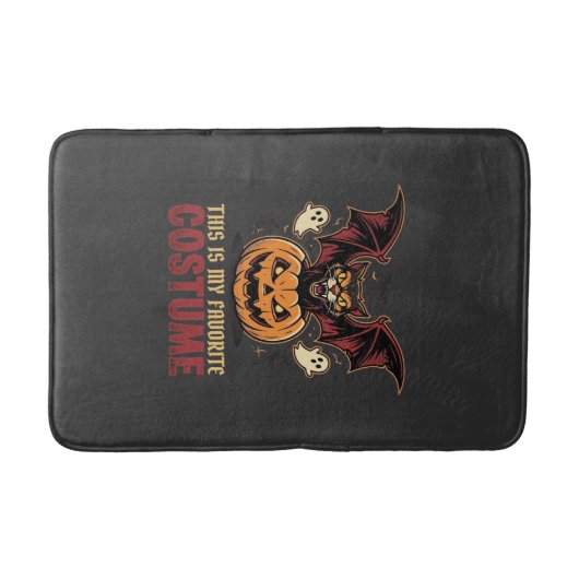 Halloween Kostuum Monster Pompoen Gotische Vector Badmat (Voorkant)