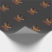 Halloween Kostuum Monster Pompoen Gotische Vector Cadeaupapier (Hoek)