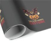 Halloween Kostuum Monster Pompoen Gotische Vector Cadeaupapier (Rol Hoek)