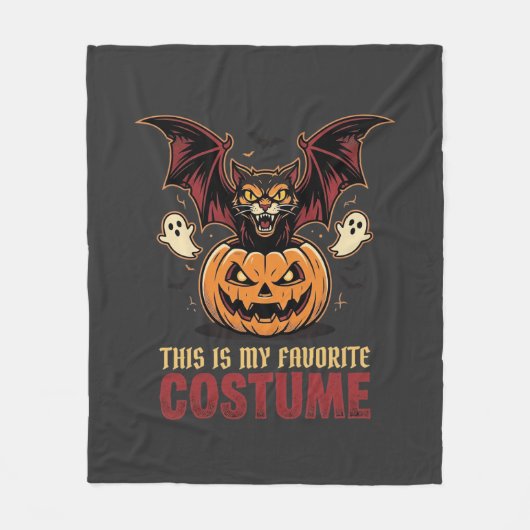 Halloween Kostuum Monster Pompoen Gotische Vector  Fleece Deken (Voorkant)
