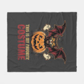 Halloween Kostuum Monster Pompoen Gotische Vector  Fleece Deken (Voorkant (Horizontaal))