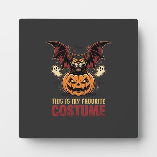 Halloween Kostuum Monster Pompoen Gotische Vector Fotoplaat (Voorkant)