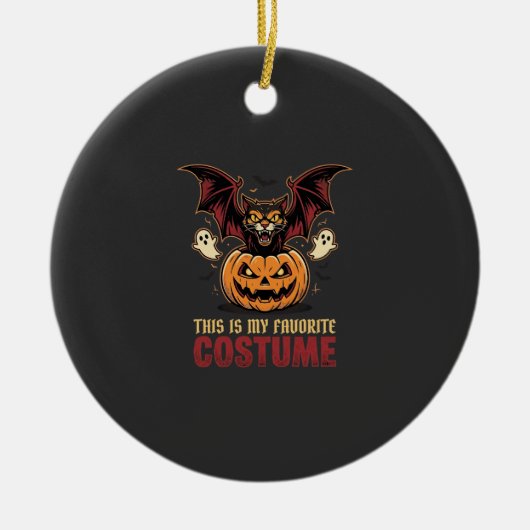 Halloween Kostuum Monster Pompoen Gotische Vector Keramisch Ornament (Voorkant)