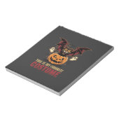 Halloween Kostuum Monster Pompoen Gotische Vector Notitieblok (Linkerzijde)