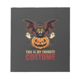Halloween Kostuum Monster Pompoen Gotische Vector Notitieblok