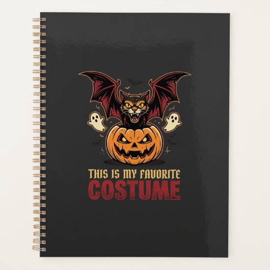 Halloween Kostuum Monster Pompoen Gotische Vector Planner (Voorkant)