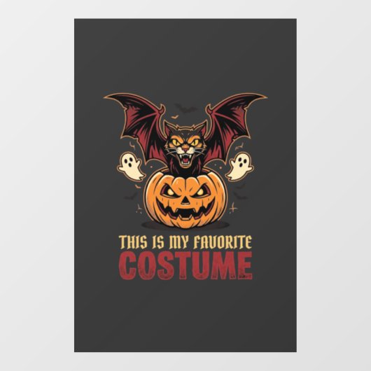 Halloween Kostuum Monster Pompoen Gotische Vector Raamsticker (Vel)