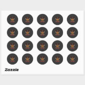 Halloween Kostuum Monster Pompoen Gotische Vector Ronde Sticker (Vel)