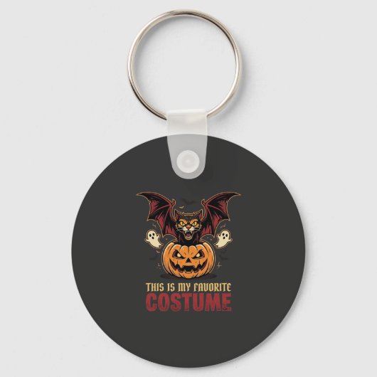 Halloween Kostuum Monster Pompoen Gotische Vector Sleutelhanger (Voorkant)